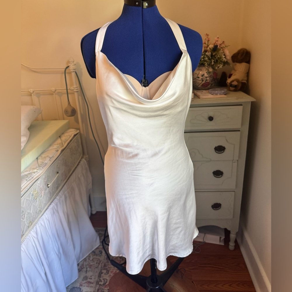 White Silk Dress